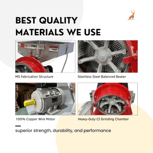 100 kg per hour atta chakki - chamber motor and feeder - reindeer machinery