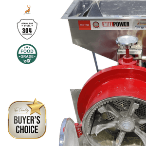 100 kg per hour atta chakki price - ss hopper close-up - reindeer machinery