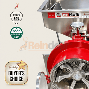 100 kg per hour atta chakki price - ss hopper close-up - reindeer machinery