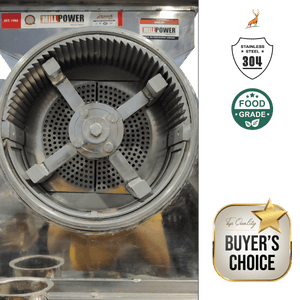 7.5 hp atta chakki - chamber close-up view - reindeer machinery