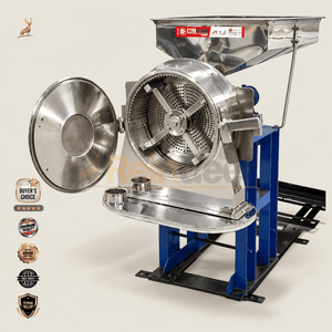 7.5 hp atta chakki - side view - reindeer machinery