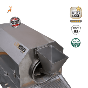 drum roaster machine - machine upper view - reindeer machinery