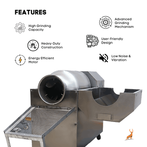 drum roaster machine - features - reindeer machinery