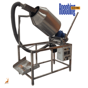electric roaster machine - machine side view - reindeer machinery