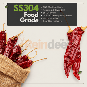 electric roaster machine - ss304 food grade - reindeer machinery