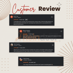 haldi pisne ki machine - customer review - reindeer machinery