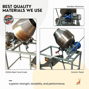 masala roaster machine - machine close-up view - reindeer machinery