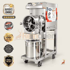 3 hp atta chakki – front view double chamber – Reindeer Machinery
