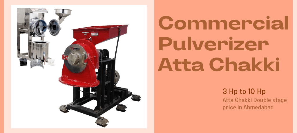 Commercial Pulverizer Machine - 3 HP to 10 HP Atta Chakki Double Stage Price in Ahmedabad