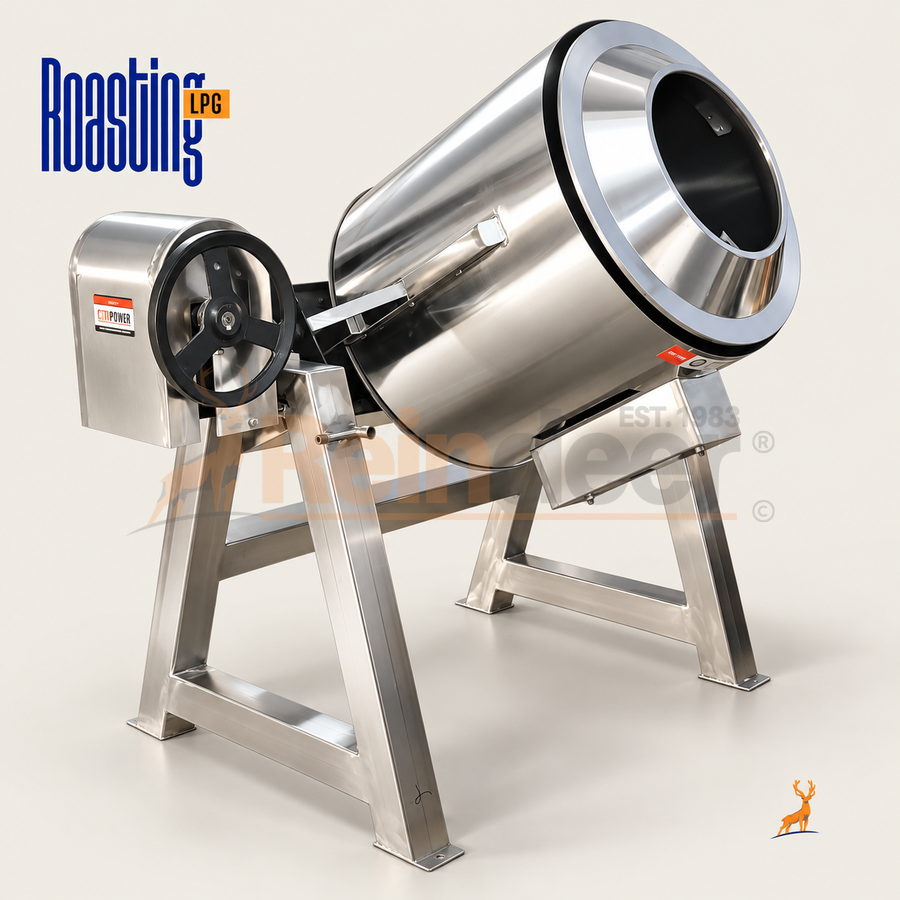 Reindeer Machinery - Front View LPG Type - Roasting Machine