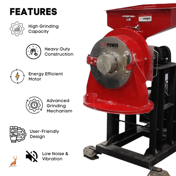 10 hp atta chakki - features - reindeer machinery