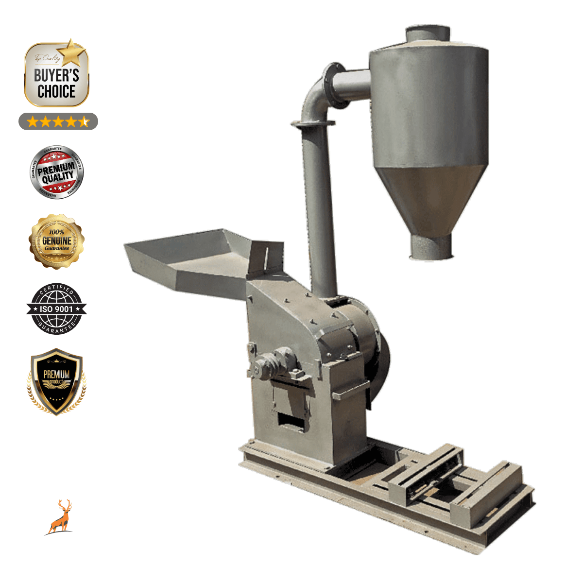 10 hp masala grinder - back view - reindeer machinery