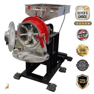 100 kg per hour atta chakki - side view - reindeer machinery