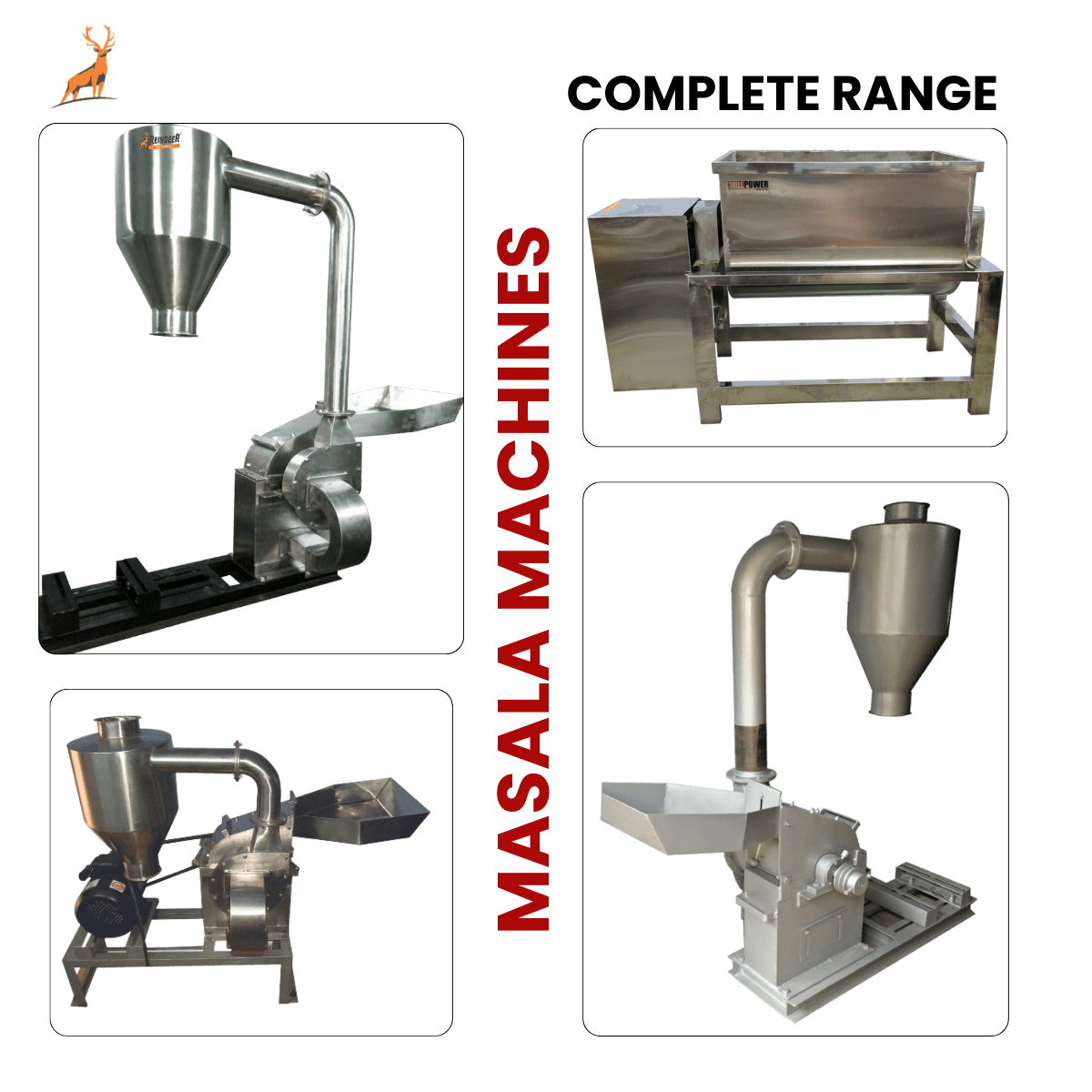 20 hp masala grinder - ss304 masala plant - reindeer machinery