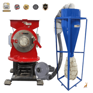 200 kg per hour atta chakki - machine with blower-cyclone - reindeer machinery