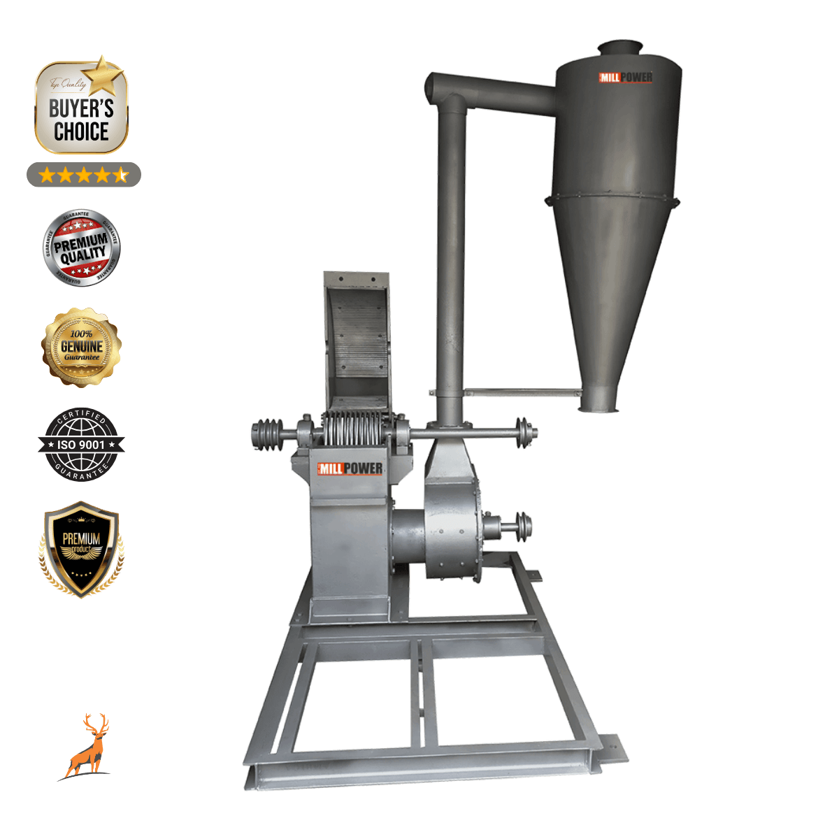 25 hp masala grinder - front view - reindeer machinery