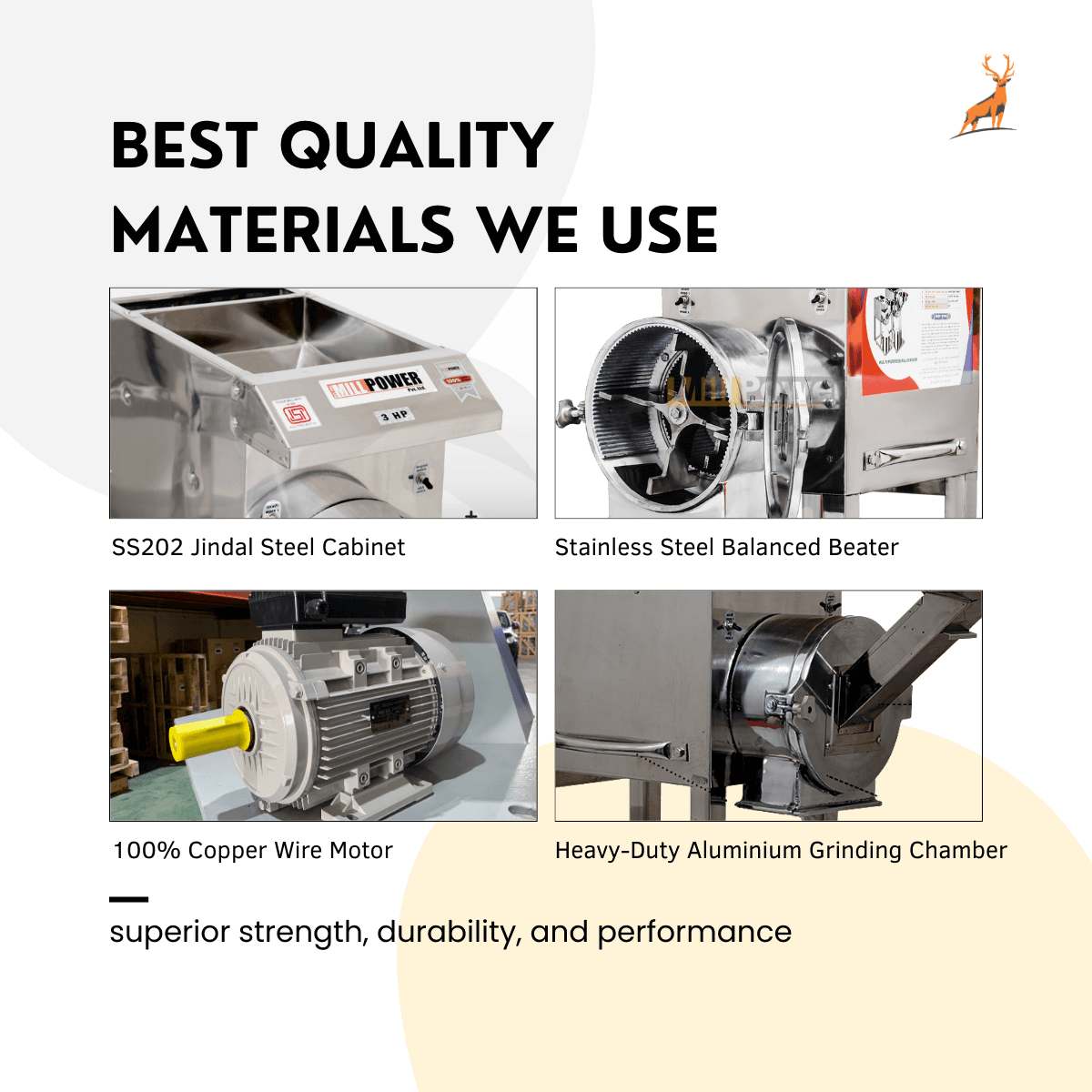 3 hp atta chakki – features – Reindeer Machinery