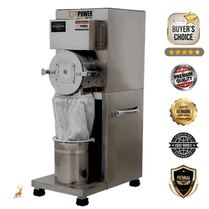 50 kg per hour atta chakki  -  flour outlet and collection - reindeer machinery