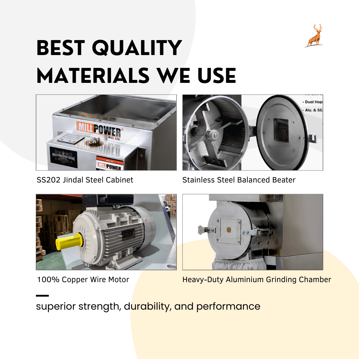 50 kg per hour atta chakki - Chamber motor and feeder - reindeer machinery