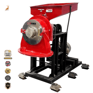 50 kg per hour atta chakki  - side view - reindeer machinery