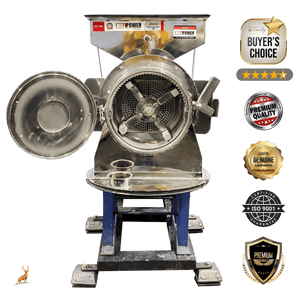 7.5 hp atta chakki - front view - reindeer machinery