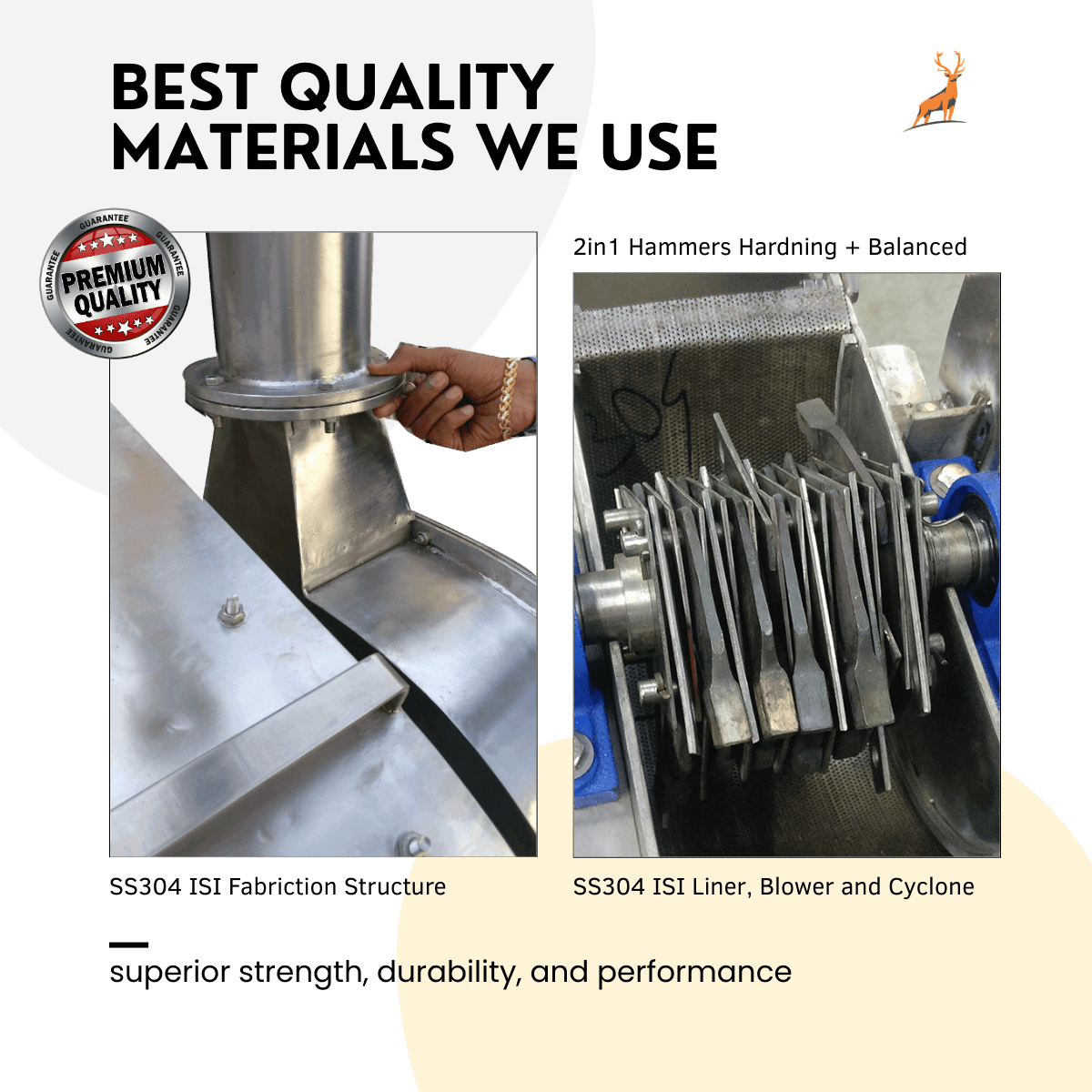 7.5 HP Masala Grinder Machine -  mechanism view - reindeer machinery 