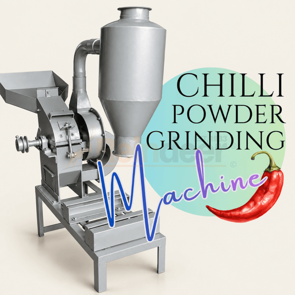 2 hp chilli grinding machine - front view - reindeer machinery