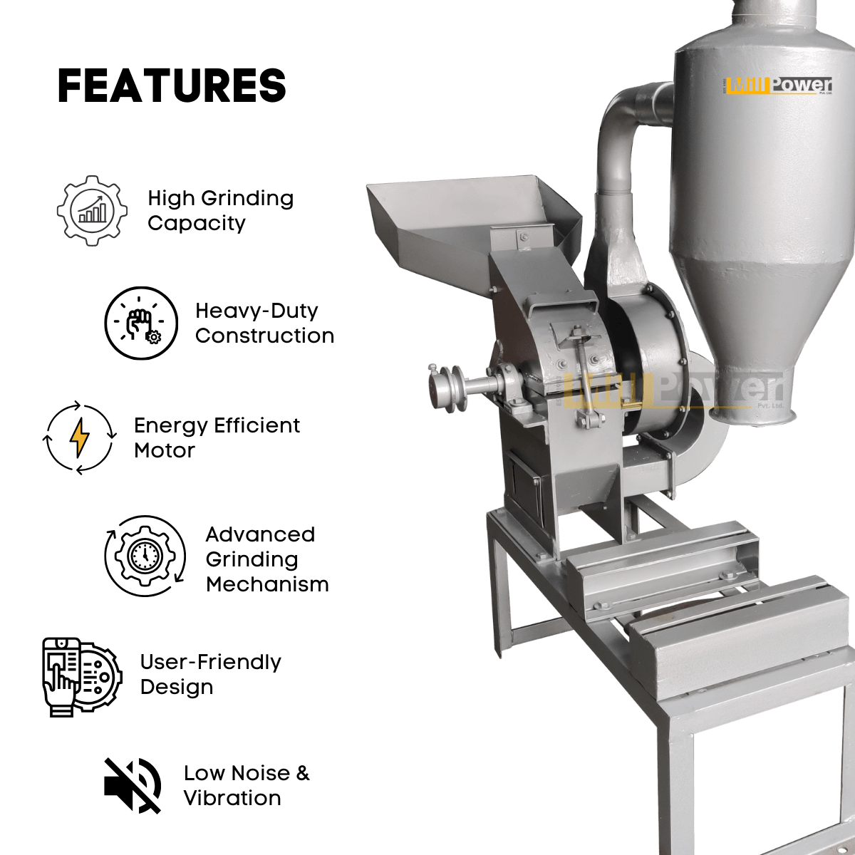 5 hp chilli grinding machine - features - reindeer machinery