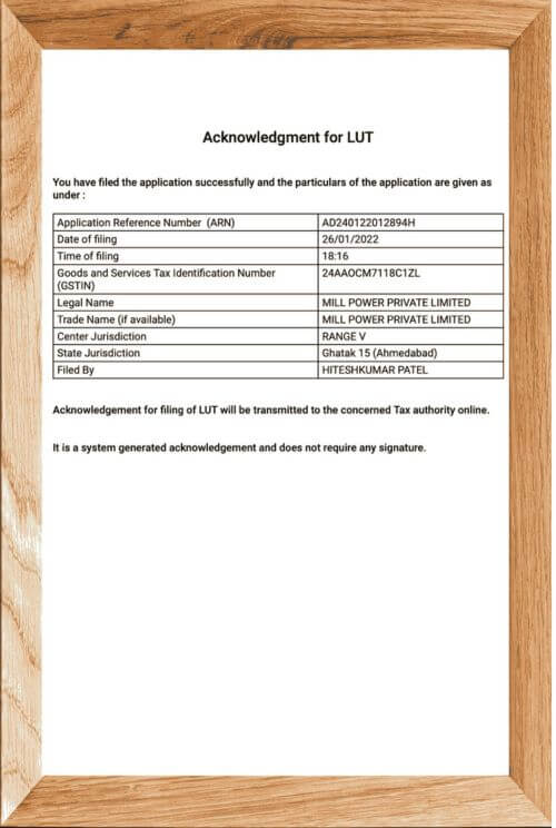 LUT Export Certificate -  - reindeer machinery