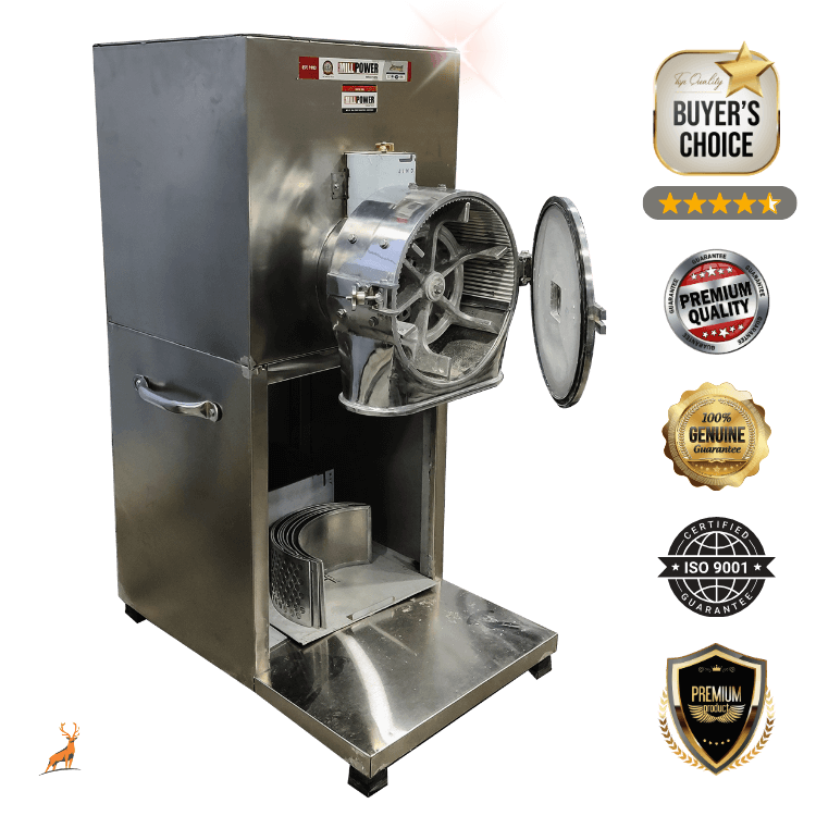 atta chakki for small business - side view - reindeer machinrey