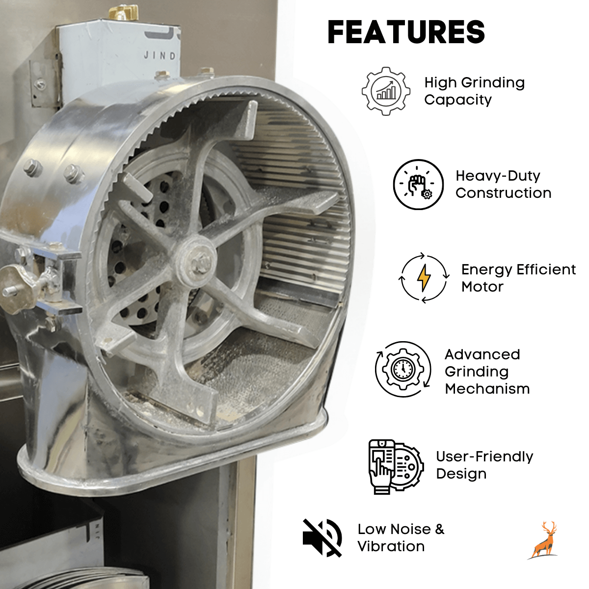 atta chakki for small business - features - reindeer machinrey