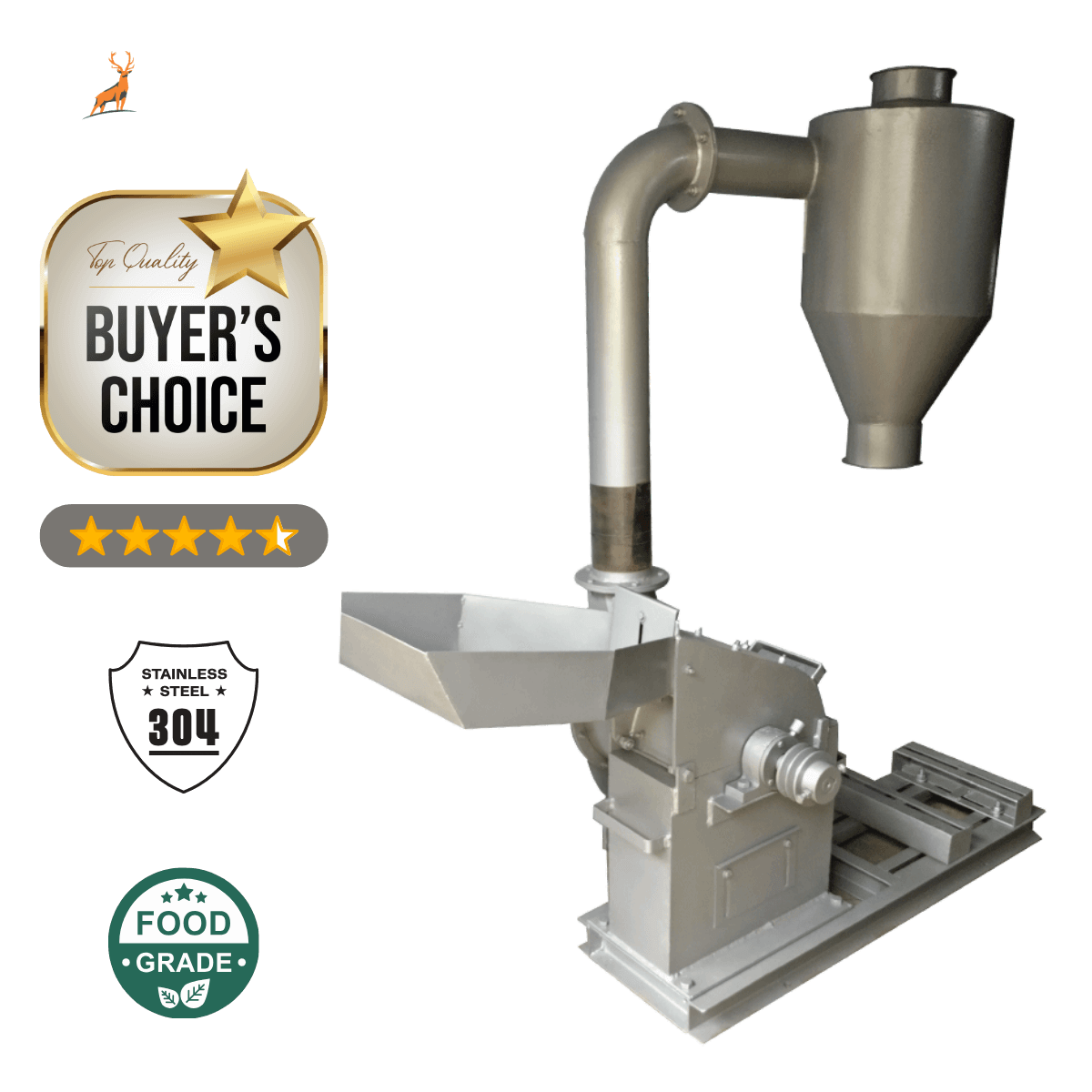 10 hp chilli powder machine - ms body - reindeer  machinery