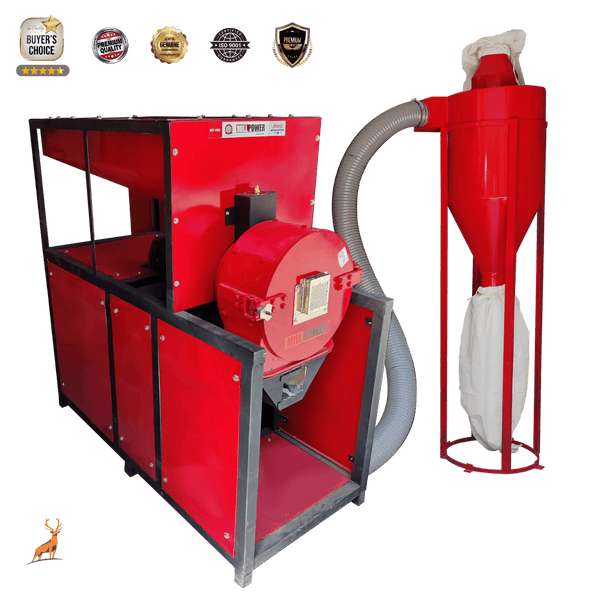 commercial atta chakki - machine with blower-cyclone - reindeer machinery