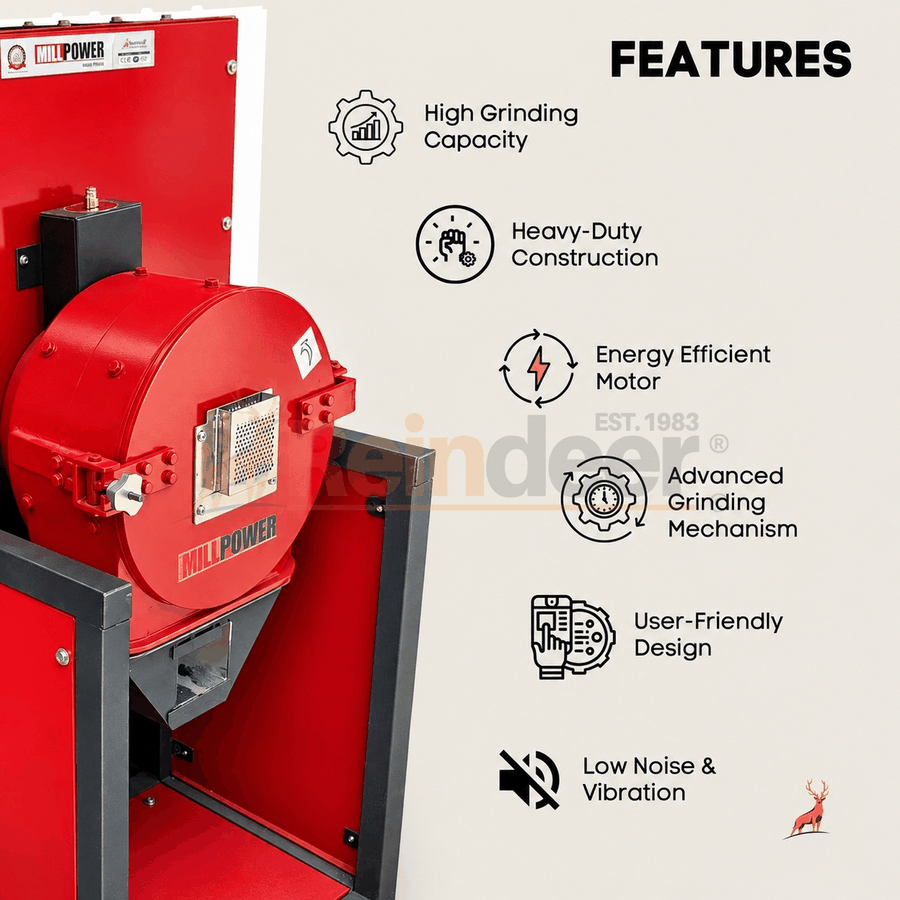commercial atta chakki - features - reindeer machinery 