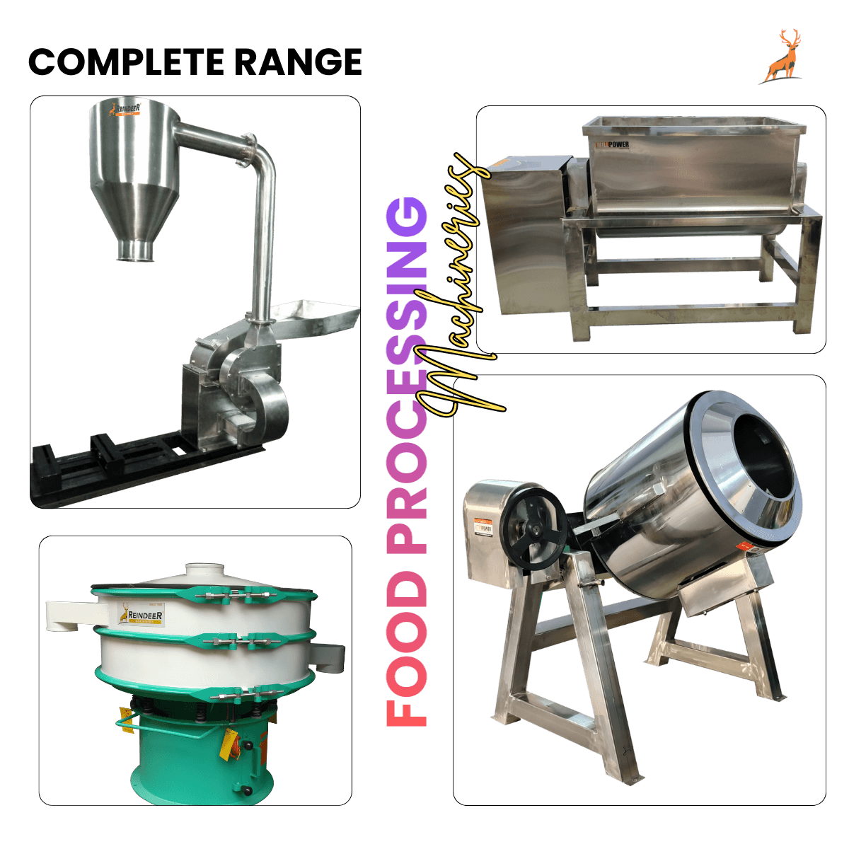drum roaster machine - masala plant - reindeer machinery