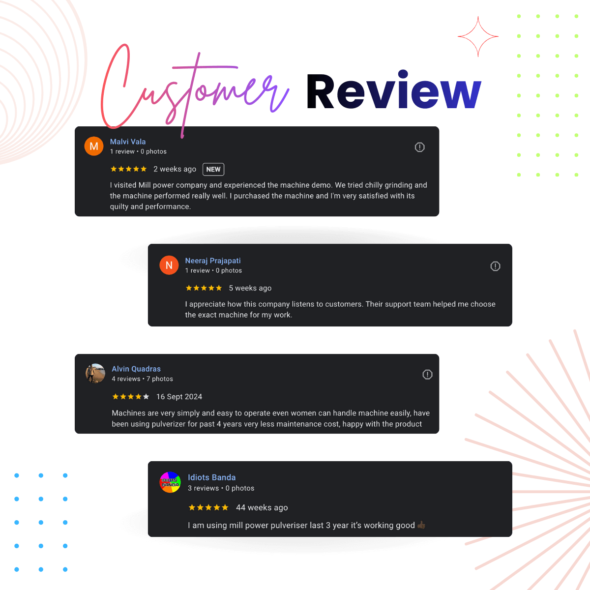 electric roaster machine - customer review - reindeer machinery