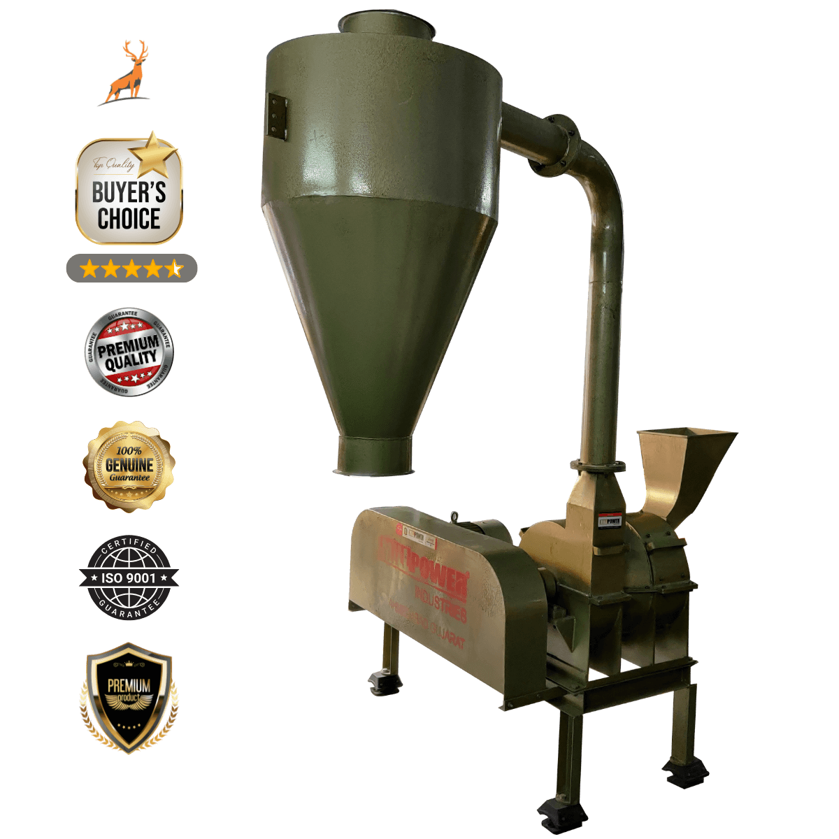 haldi pisne ki machine - side view - reindeer machinery