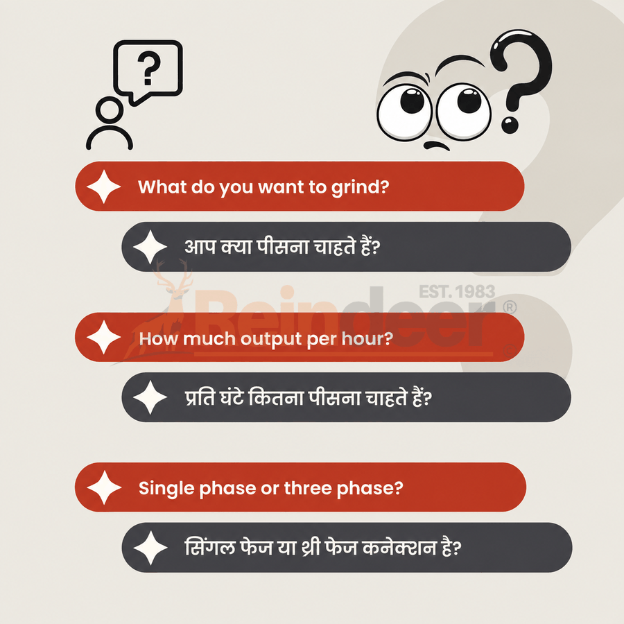 haldi pisne ki machine - FAQs - reindeer machinery