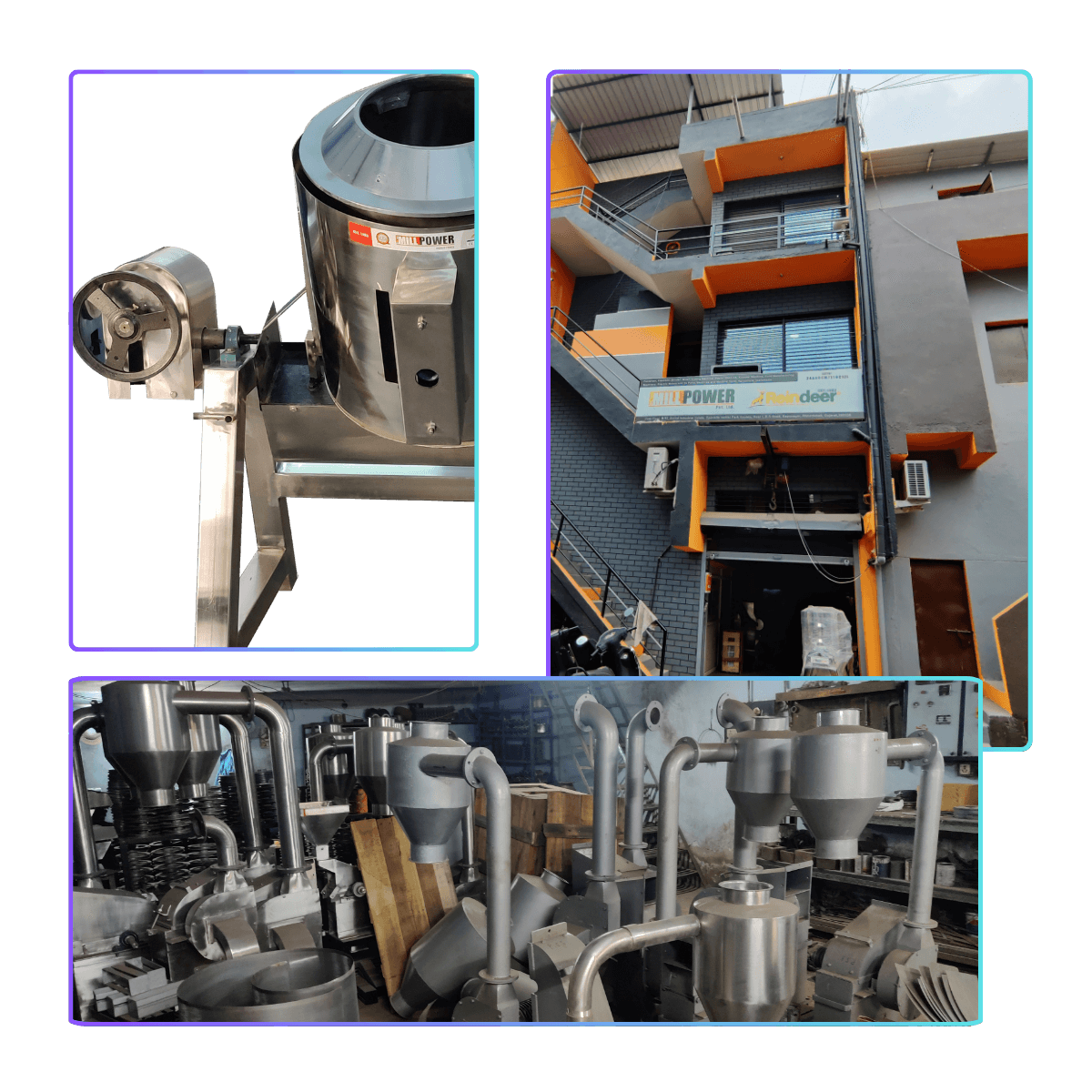 masala roaster machine - factory view - reindeer machinery