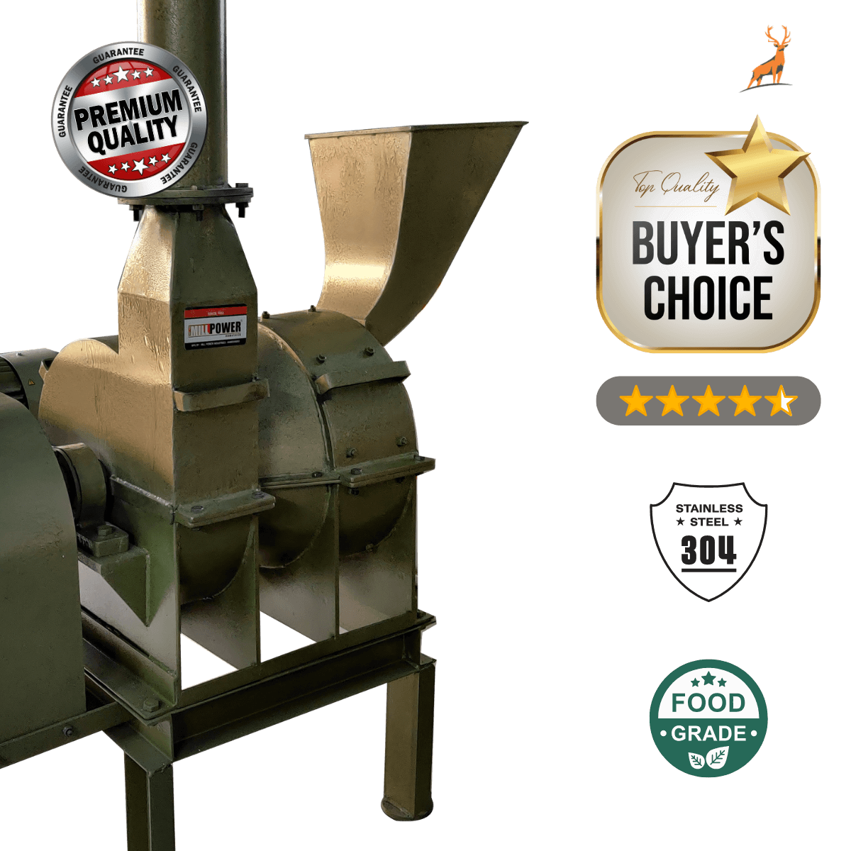 turmeric grinding machine - ms chamber view - reindeer machinery